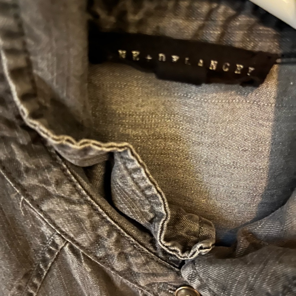 Black denim shirt